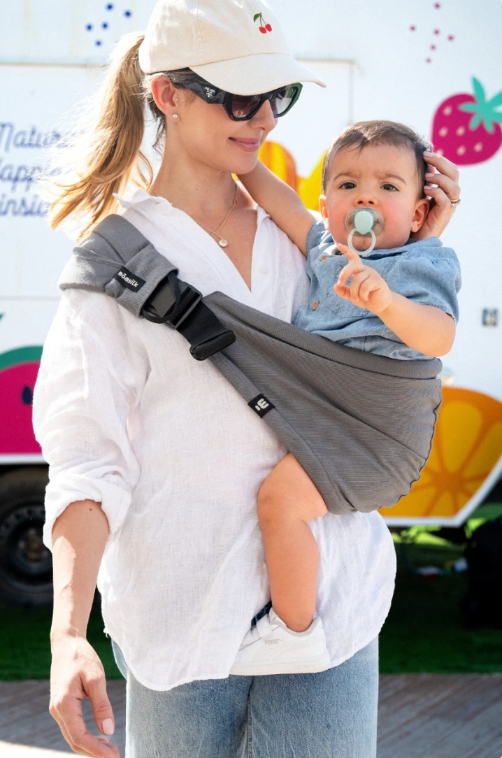 Porte bébé - Gris Doux